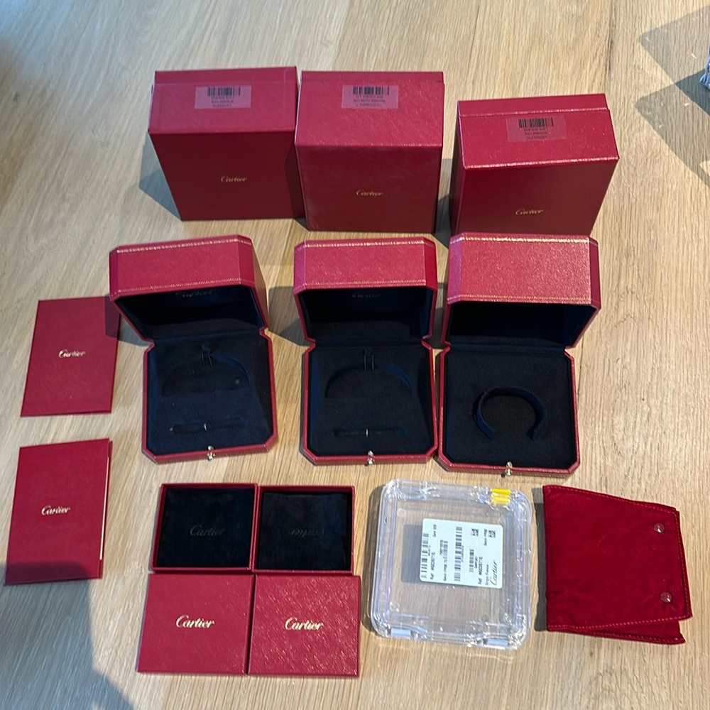 Cartier authentic boxes gift boxes empty